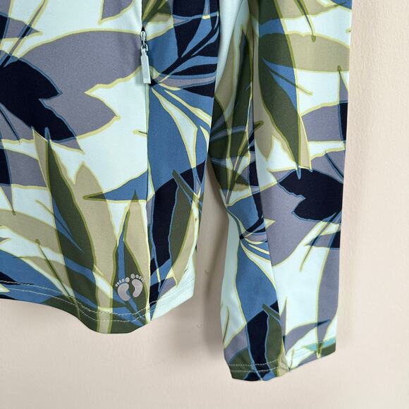 Hang Ten Rash Guard Women’s MEDIUM Pearl Floral Long Sleeve Sun Shirt Summer - Picture 4 of 10